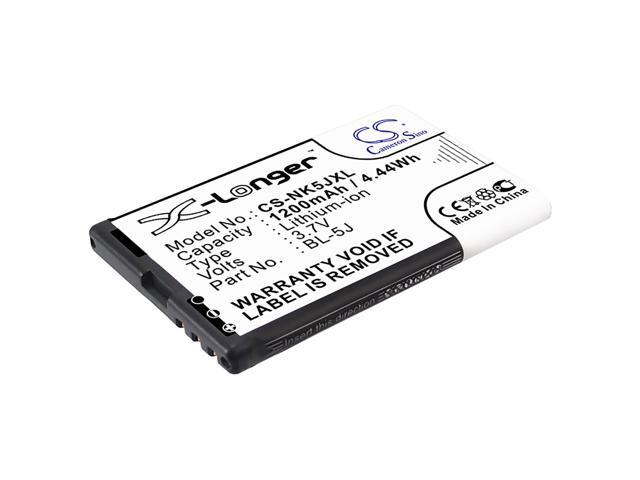 Battery for Nokia 5230 5800 C3 n900 Lumia 520 521 Asha 200 x6 530 BL-5J 1200mAh