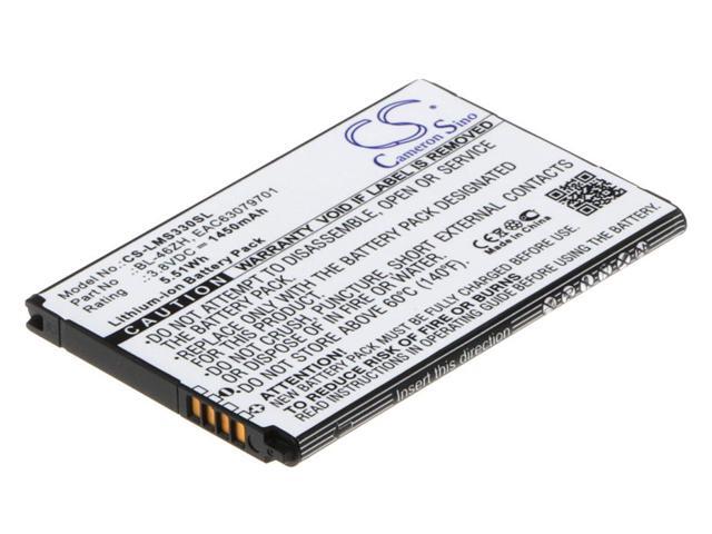 Battery for LG K7 K8V Phoenix 2 AT & T BL-46ZH EAC63079701 CS-LMS330SL 1450mAh