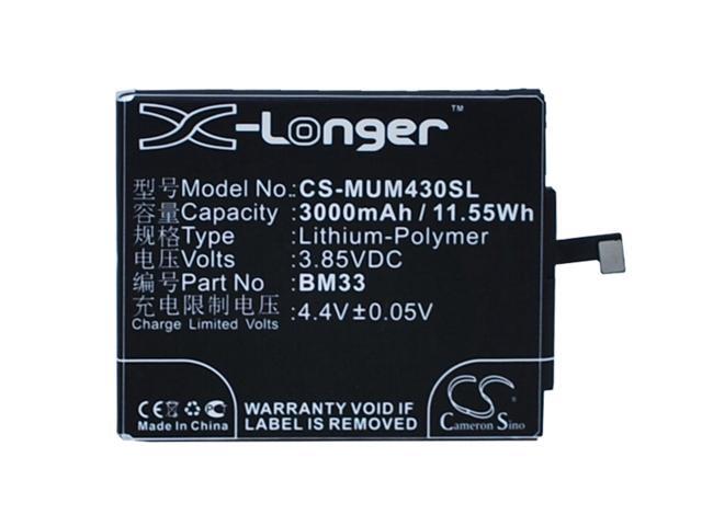 Battery for Xiaomi M4i X9 BM33 Mobile SmartPhone CS-MUM430SL 3.85v 3000mAh