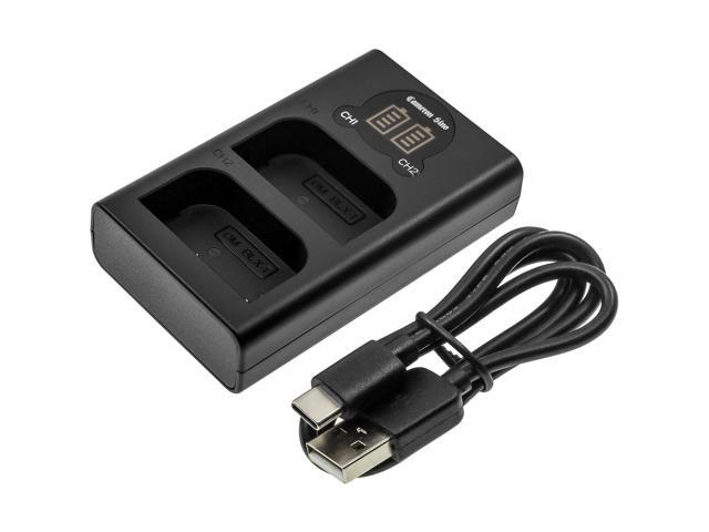 Dual Battery Charger for OLYMPUS OM SYSTEM OM-1 Mirrorless BLX-1 DF-LXM100UH