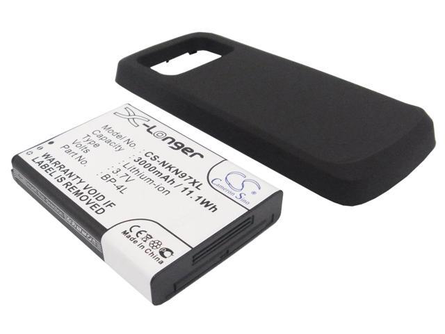 Battery for Nokia BP-4L N97 CS-NKN97XL 3.7V Li-ion Extended With Back Cover