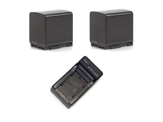 2 Battery + 1 Charger for Canon BP-820 VIXIA HF20 HF G10 G60 S100 M300 XA20 XA10