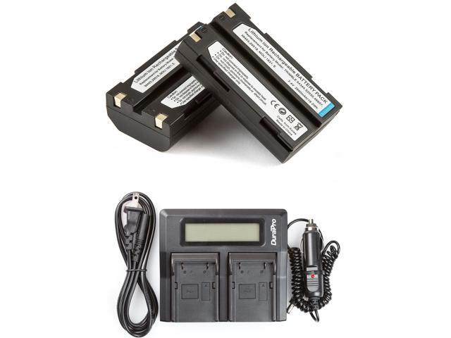 2 Batteries + LCD Dual Rapid Battery Charger for Trimble R7 R8 EiDLi1 5700 5800
