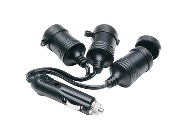 RoadPro 12V 3 Outlet Platinum Series Cigarette Lighter Adapter with Short Cord RPPSP-211 ROADPRO