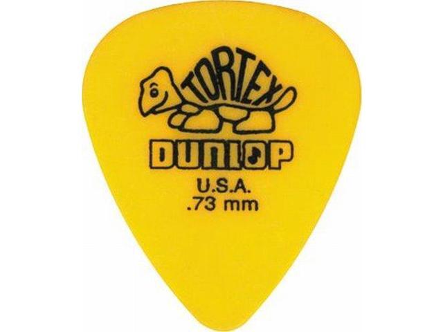 Dunlop Tortex Guitar Picks - .73mm - Yellow - 72 Pack