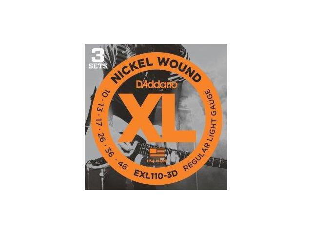 D'Addario EXL110 Electric Guitar Strings - Light - 3 Pack