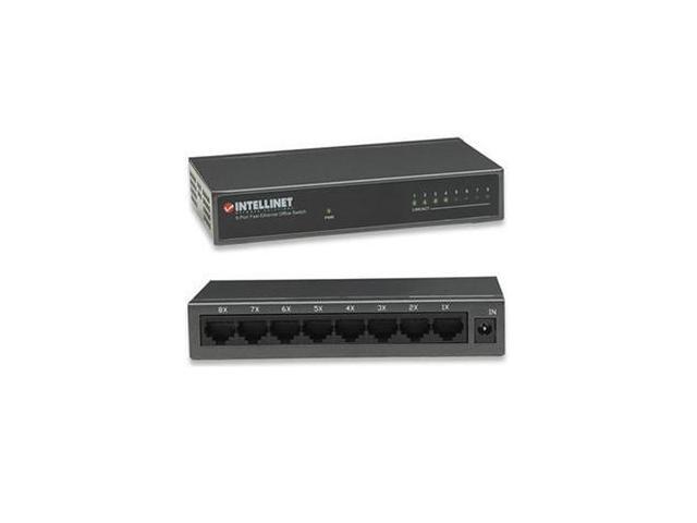 Intellinet 8-Port Fast Ethernet Office Switch, Desktop Size, Metal, IEEE 802.3az (Energy Efficient Ethernet)