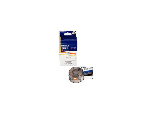 BRADY M21-500-499 Label Tape Cartridge, Black/White, Labels/Roll: Continuous