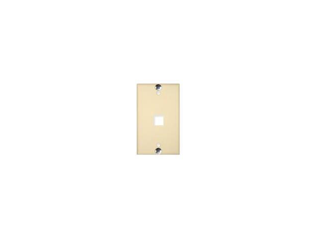 WALL PLATE, PHONE, FLUSH, 1-PORT, IVORY