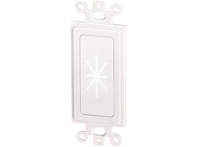 DataComm Electronics 45-0016-WH Decor Insert with Flexible Opening (White)