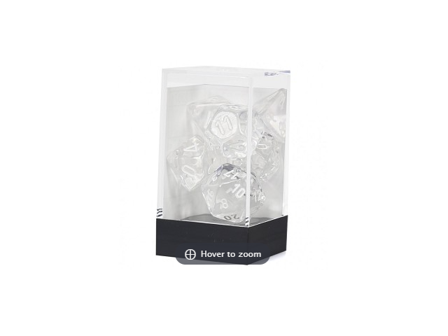 chessex translucent: 7pc clear/white