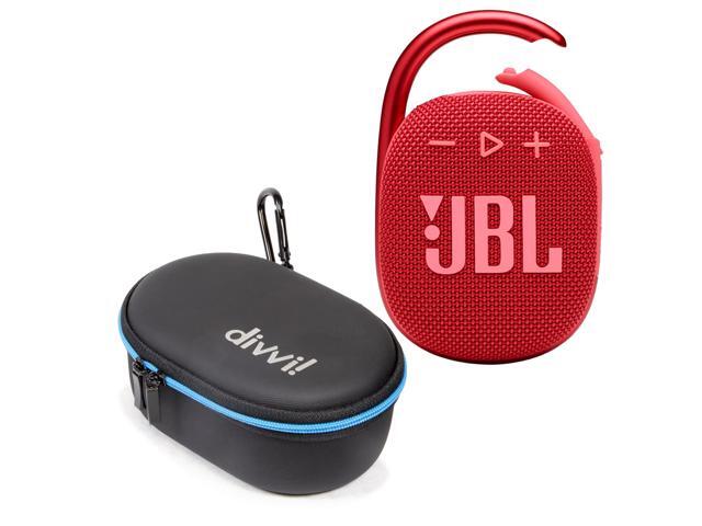 JBL Clip 4 Bluetooth Speaker and divvi Case Kit - Red