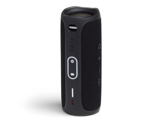 JBL Flip 5 Black Portable Bluetooth Speaker w/divvi! Hardshell Case