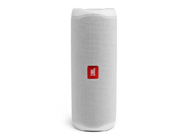 JBL Flip 5 White Portable Bluetooth Speaker w/divvi! Hardshell Case