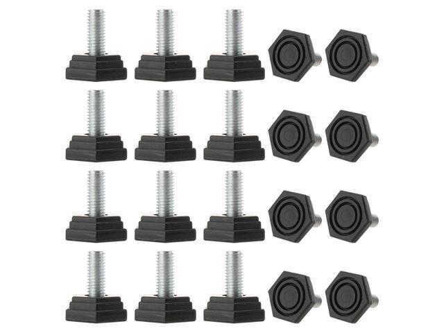 M8 x 18 x 25mm Hand Screw Leveling Feet Floor Protector for Home Chair Leg 20pcs
