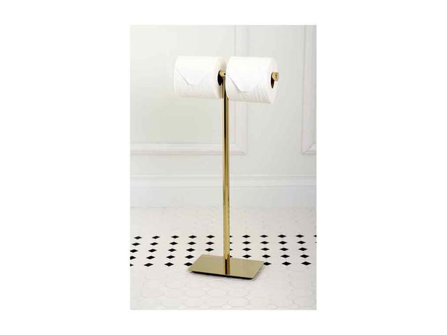 Kingston Brass CC8102 Claremont Freestanding Toilet Paper Stand, Polished Brass