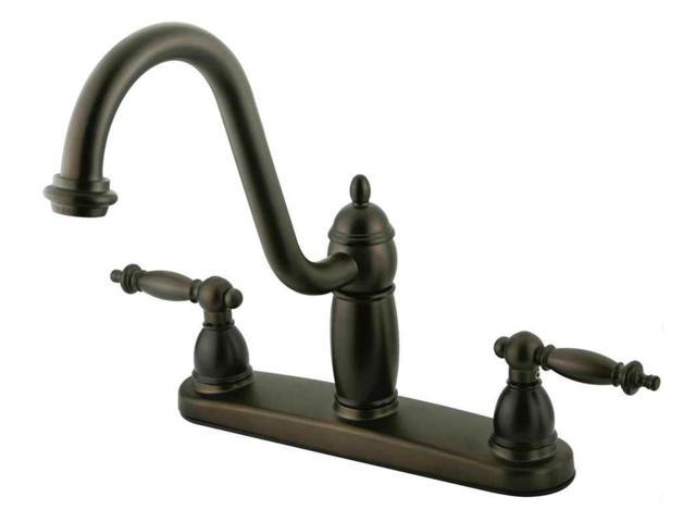 Photos - Tap Kingston Brass KB7115TLLS Double Handle 8' Kitchen Faucet without Sprayer 