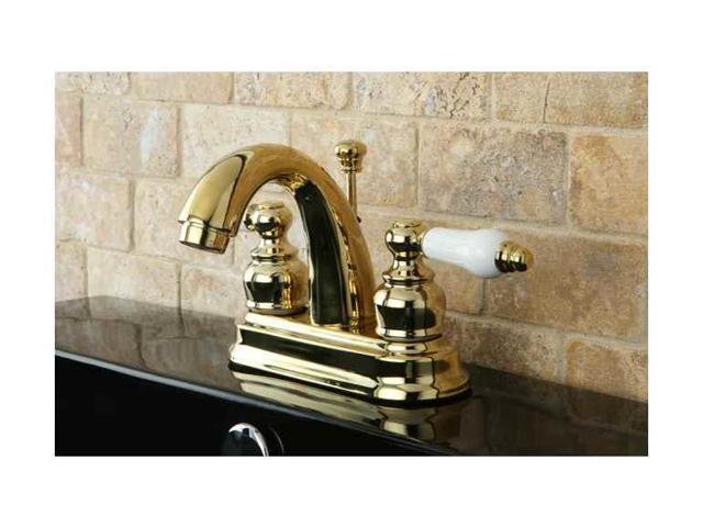 Photos - Other sanitary accessories Kingston Brass KB5612PL Restoration 4-Inch Centerset Lavatory Faucet, Poli 