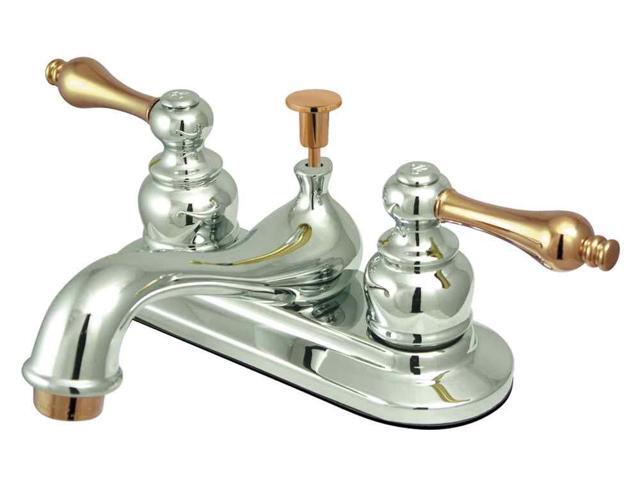 Kingston Brass KB604AL Two Handle 4' Centerset Lavatory Faucet with Retail Pop-u