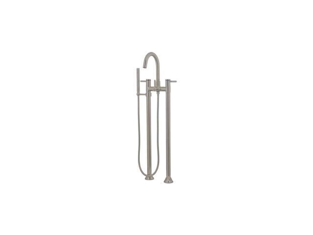 Kingston Brass KS8358DL Concord Floor Mount Tub Filler with Hand Shower, Satin N