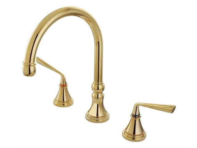 Photos - Tap Kingston Brass Two Handle Roman Tub Filler in Polished Brass by  KS2342ZL 