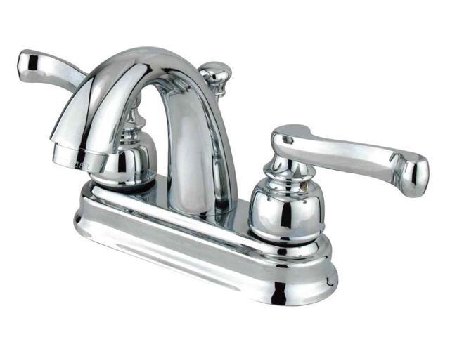 Kingston Brass KB5611FL Two Handle 4' Centerset Lavatory Faucet with Retail Pop-