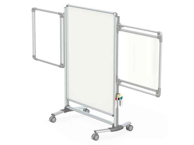 Ghent NEX224MMP Nexus Partition Whiteboard - 48' x 60' - White Surface, Satin Aluminum Frame