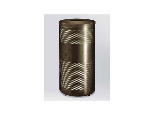 United Receptacle Heavy-guage Steel Receptacle 25 gal Capacity - 35.5' Height x 18' Width - Steel, Plastic - Black
