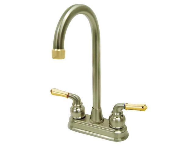 Kingston Brass KB499 Two Handle 4' Centerset High-Arch Bar Faucet