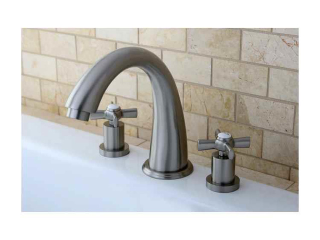 Kingston Brass KS2368ZX Millennium Roman Tub Filler, Satin Nickel