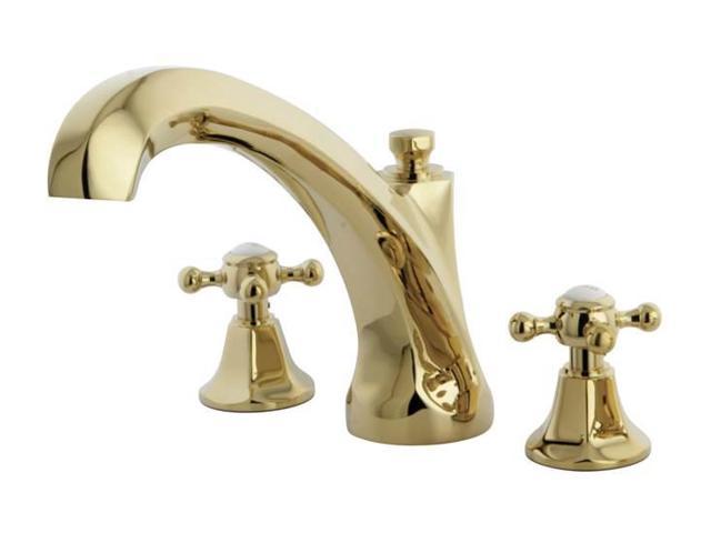 Photos - Tap Kingston Brass Two Handle Roman Tub Filler in Polished Brass by  KS4322BX 