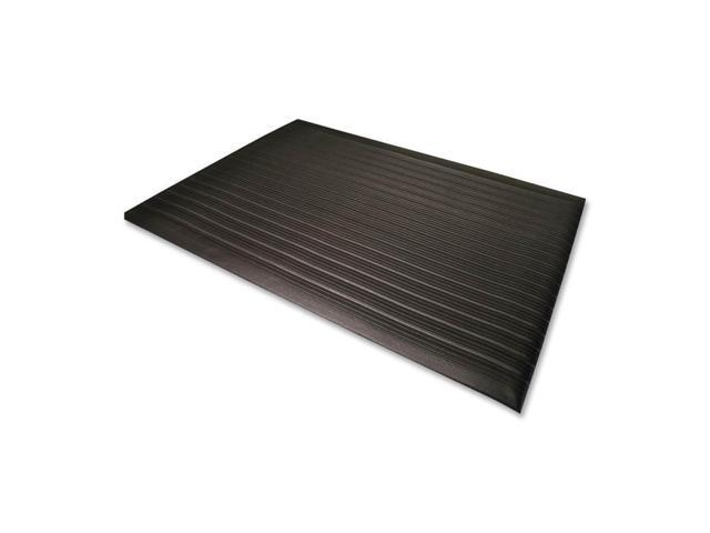 Genuine Joe Anti-Fatigue Mat Vinyl Foam Beveled Edge 3'x12' Black 01710