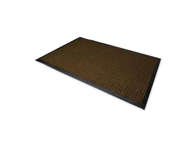 Genuine Joe Indoor/Outdoor Mat Waterguard Rubber Back 4'x6' Brown 58843