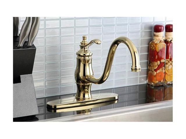 Kingston Brass Heritage Single Handle 8' Centerset Kitchen Faucet