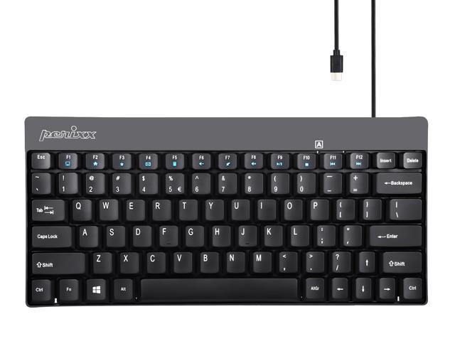 Perixx PERIBOARD-422- 70% Quiet Mini TKL USB-C Keyboard with Multimedia Keys