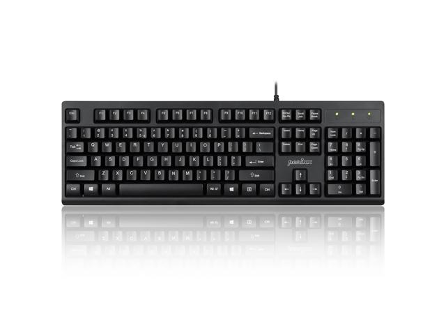 Perixx PERIBOARD-523 Wired Dustproof Waterproof Washable Easy to Clean Full-size Keyboard with TÜV Certification