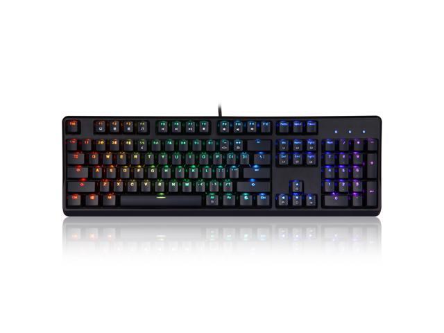 Perixx PX-5300 KRD Mechanical Gaming Keyboard - Wired USB 5.9 Ft Cable - Customizable RGB Backlighting - Linear Kailh Box Red Switches - US English