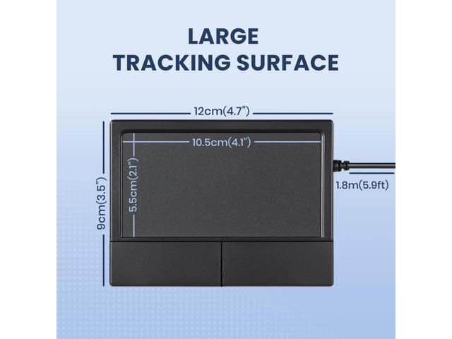 Perixx PERIPAD-504 Wired USB Multigesture Touchpad Large Tracking Surface Left & Right Buttons