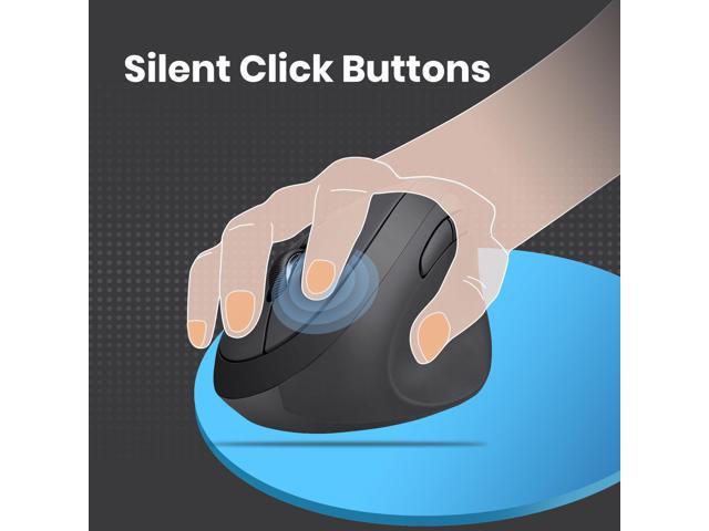Perixx PERIMICE-719 Wireless 2.4GHz Ergonomic Small Vertical Optical Mouse - Portable Small Design - 3 Adjustable DPI(800/1200/1600) - Black -...