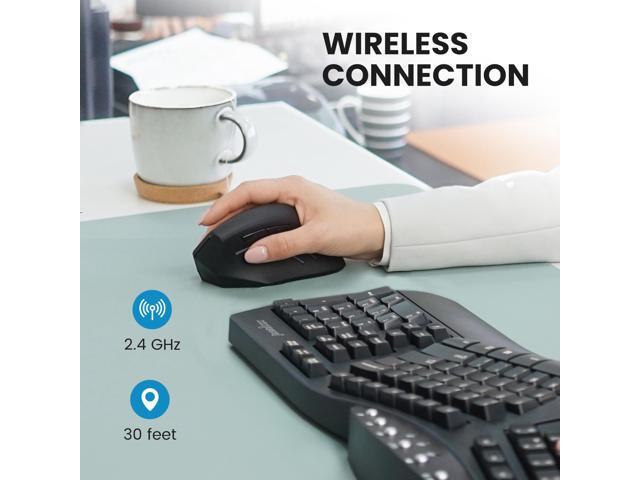 Perixx PERIMICE-608 Wireless 2.4 Vertical Ergonomic Mouse 5 Programmable 3 DPI Levels