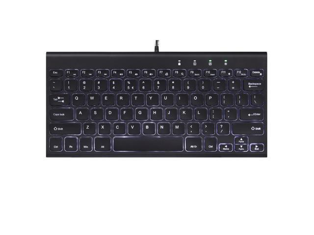 Perixx PERIBOARD-429 Wired Mini Keyboard Multimedia Keys Silent Low Profile Keys Laptop-like Typing Feeling