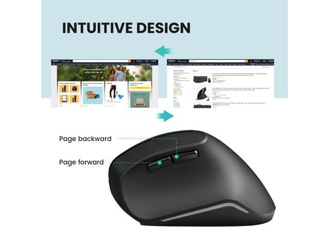 Perixx PERIMICE-804 Bluetooth Ergonomic Vertical Optical Mouse 800/1200/1600 DPI 6 Buttons Design