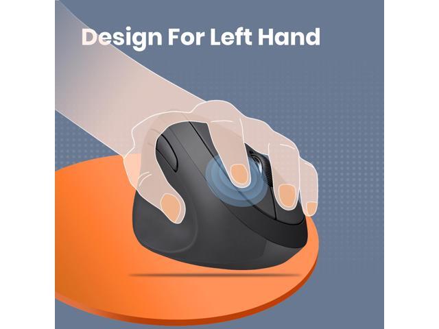 Perixx Perimice-719L Left-handed Wireless 2.4GHz Ergonomic Mouse for Smaller Hand Sizes Quiet Buttons 3 DPI 800/1200/1600