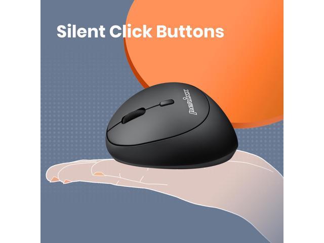 Perixx Perimice-719L Left-handed Wireless 2.4GHz Ergonomic Mouse for Smaller Hand Sizes Quiet Buttons 3 DPI 800/1200/1600