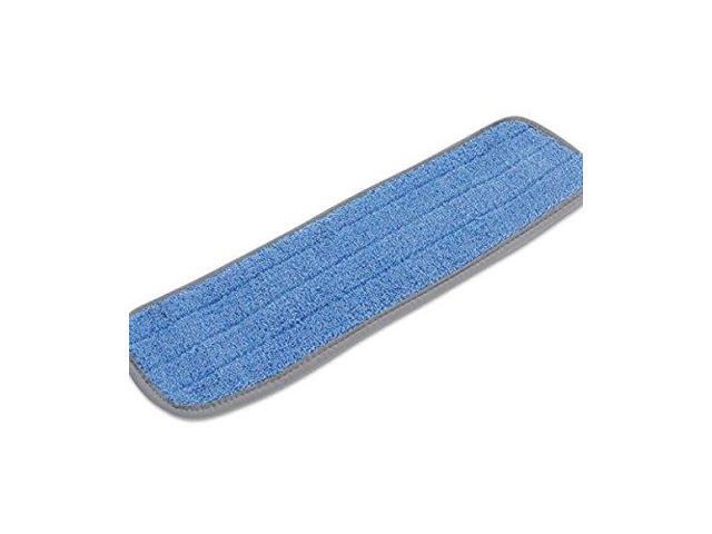 Boardwalk Microfiber Mop Head Blue 18 x 5 100% Split Microfiber Velcro Backing Dozen MFM185BCFDZ