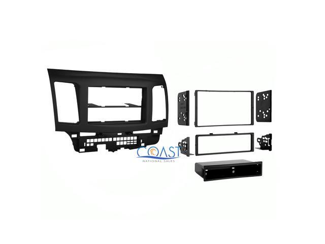 Metra - Dash Kit for Select 2008-2017 Mitsubishi Lancer DIN DDIN - Black