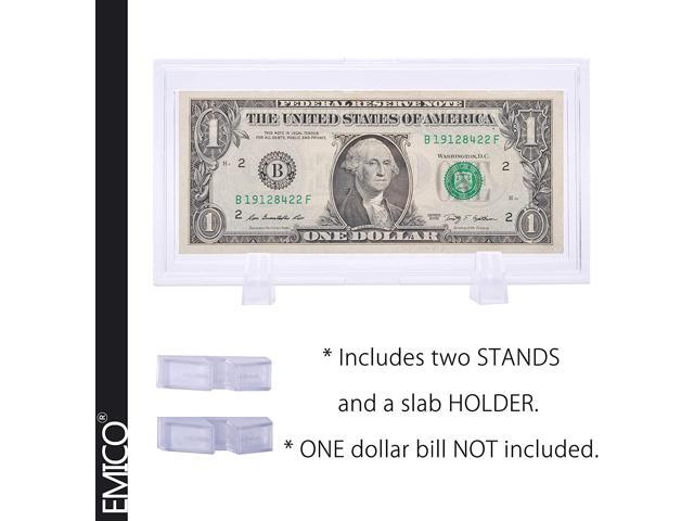 Payandpack EMICO Deluxe Solid Currency Photo Paper Slab Holder Frame for Regular Bill Dollar