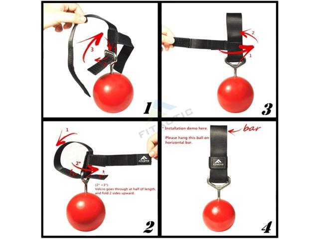 Fitactic Rock Climbing Solid Training Cannonball Bomb Power Pull up Ball Hold Grips for Straps for Finger, Forearm, Biceps, Back Muscles