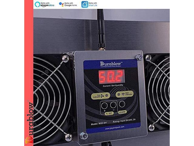 MFB M2D-SH Air-Out WiFi Smart Home Remote Crawl Space Ventilator, Humidity, Radon Mitigation, Compatible with Alexa, Google Home
