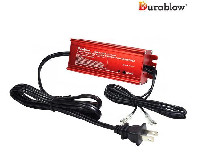 Durablow TR2001 Gas Fireplace On/Off Remote Control Kit for Millivolt Valve or Electronic Ignition Module (Input 100-240VAC)